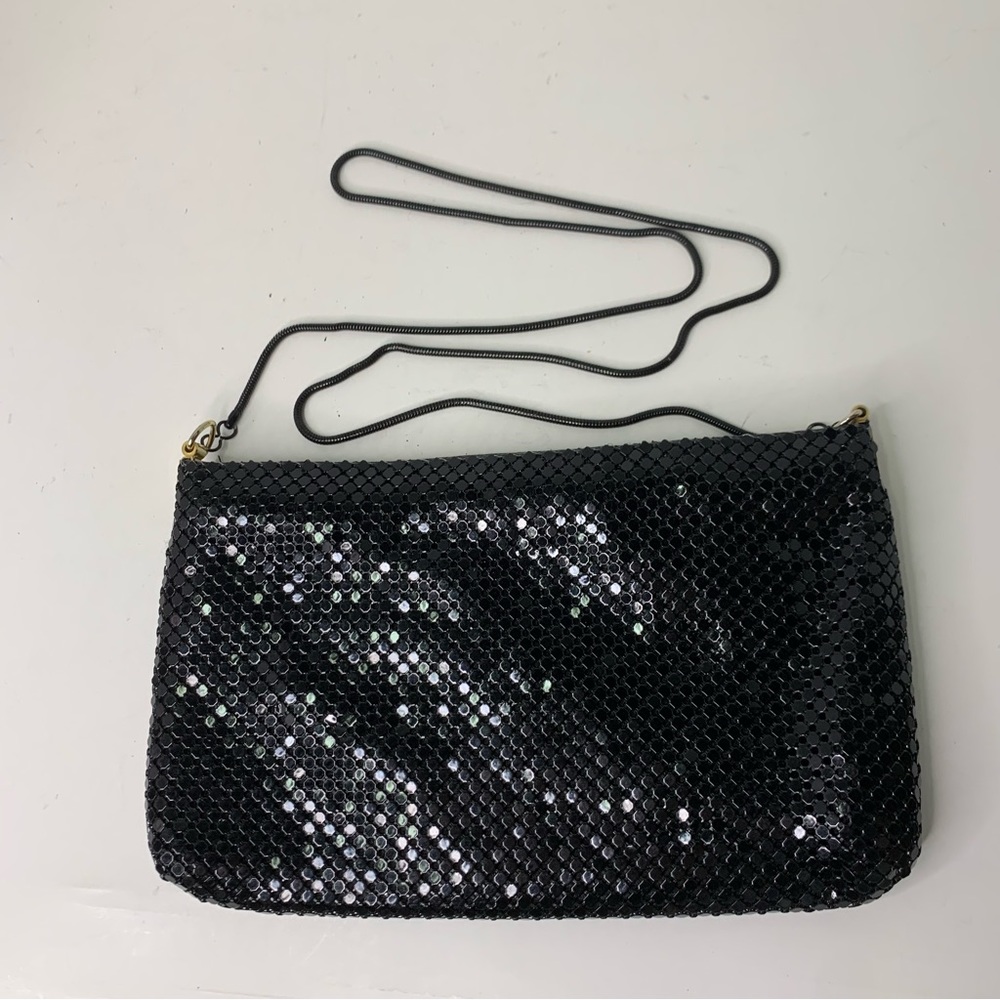 Vintage Pacific Connections Chainmail Black Metal Mesh formal shoulder bag